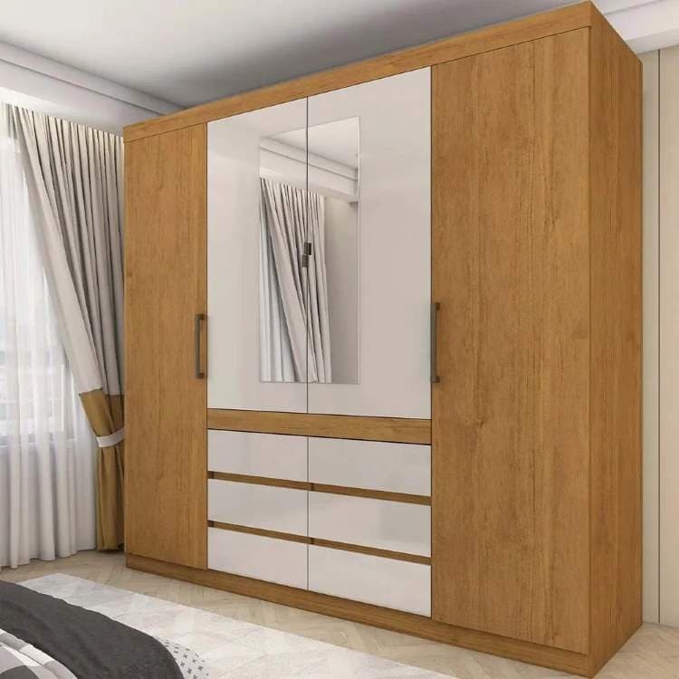 Guarda Roupa Império 4 Portas (Com Espelho) - Carioca Móveis