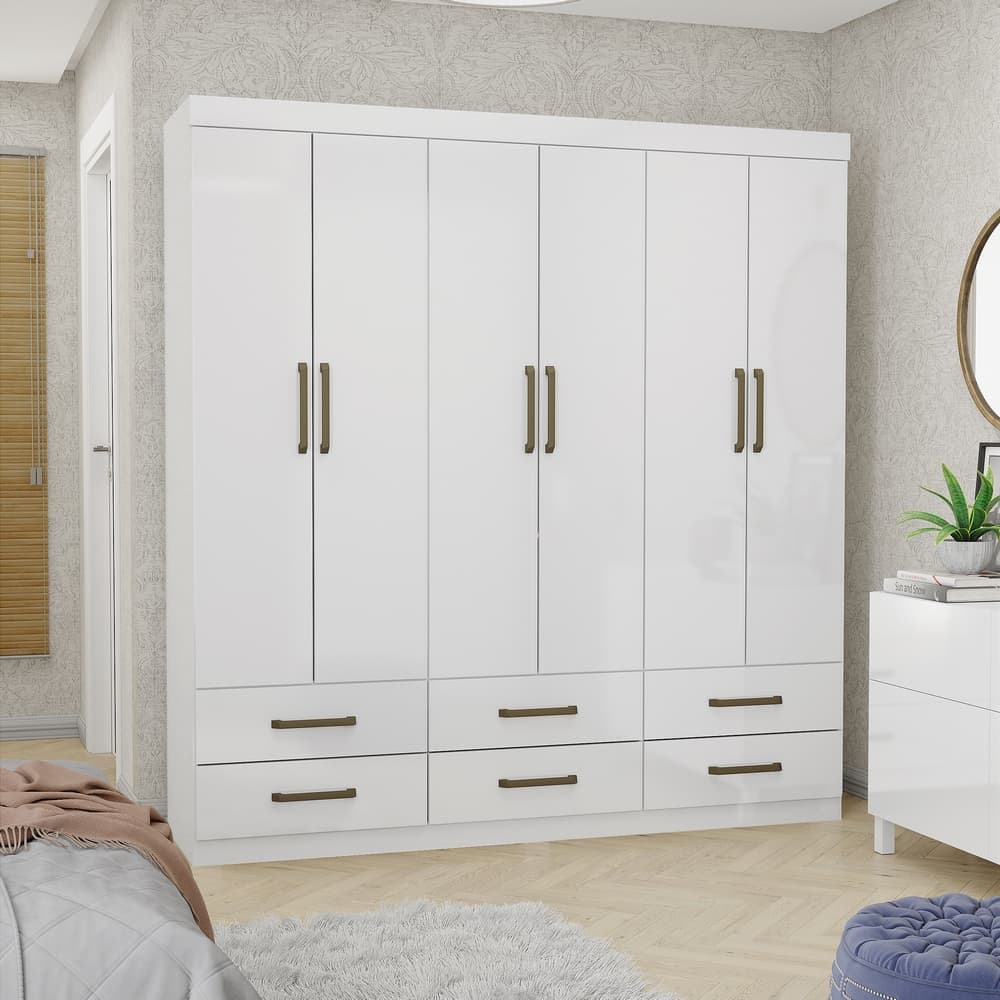Guarda Roupa Dallas 6 Portas (Sem Espelho/Sem Pés) - Carioca Móveis