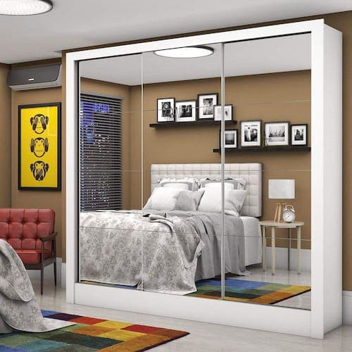Guarda-Roupa Dubai/Santiago Premium 3 Portas (3 Espelhos) - Carioca Móveis